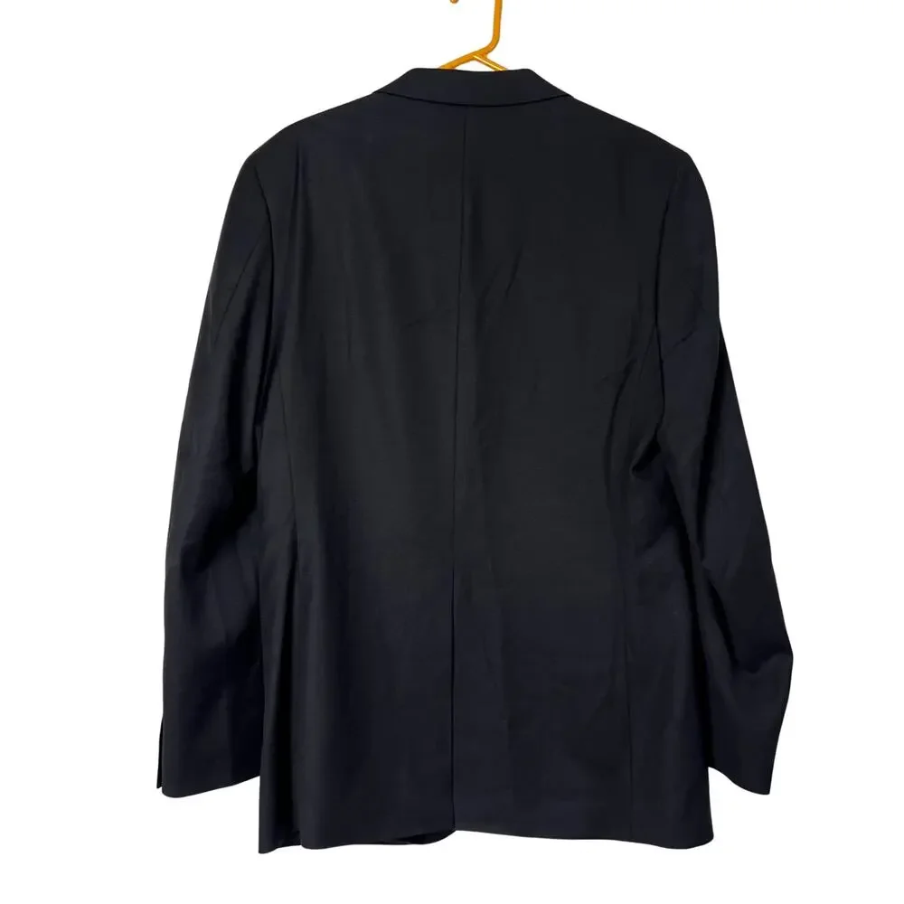 Banana Republic Modern 100% Wool Blazer Black 38R Classic Tailored Old Money
